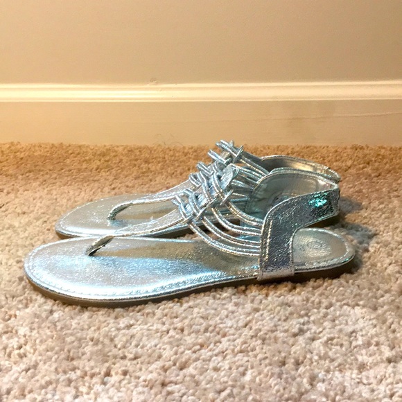 Silver sparkly sandal - Picture 1 of 2